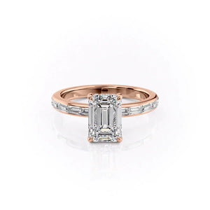 The Jennifer Set With A 3 Carat Emerald Moissanite