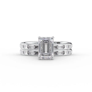 The Jennifer Set With A 3 Carat Emerald Lab Diamond
