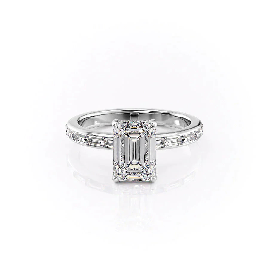 The Jennifer Set With A 1 Carat Emerald Moissanite
