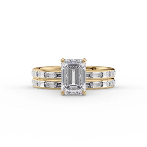 The Jennifer Set With A 5 Carat Emerald Moissanite