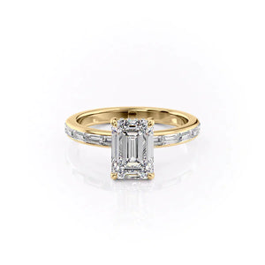 The Jennifer Set With A 2.5 Carat Emerald Lab Diamond