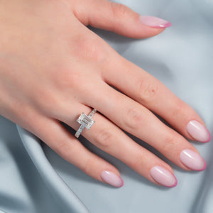 The Jennifer Set With A 2 Carat Emerald Lab Diamond