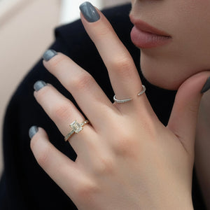 The Jennifer Set With A 2 Carat Emerald Lab Diamond