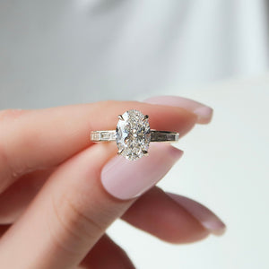 The Jennifer Set With A 2 Carat Oval Lab Diamond