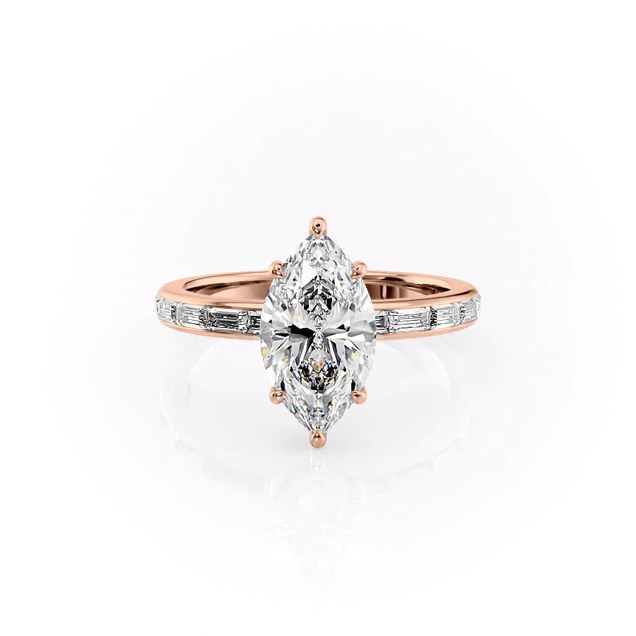 The Jennifer Set With A 4.5 Carat Marquise Moissanite