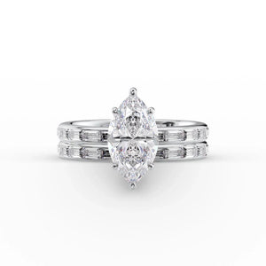 The Jennifer Set With A 5 Carat Marquise Moissanite