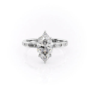 The Jennifer Set With A 4.5 Carat Marquise Moissanite