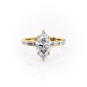 The Jennifer Set With A 1.5 Carat Marquise Moissanite