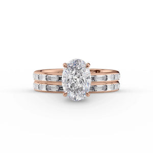 The Jennifer Set With A 1.5 Carat Oval Moissanite
