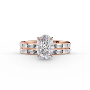 The Jennifer Set With A 3 Carat Oval Lab Diamond