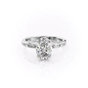 The Jennifer Set With A 4 Carat Oval Moissanite