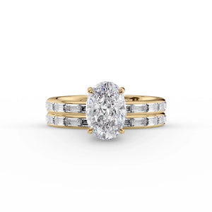 The Jennifer Set With A 2.5 Carat Oval Moissanite