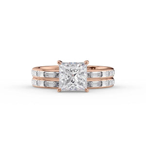 The Jennifer Set With A 4 Carat Princess Moissanite