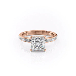 The Jennifer Set With A 3 Carat Princess Lab Diamond