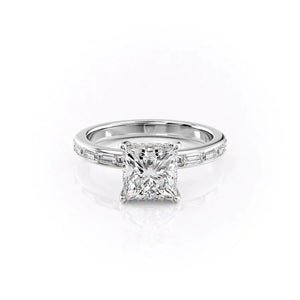 The Jennifer Set With A 3 Carat Princess Moissanite