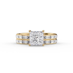 The Jennifer Set With A 1.5 Carat Princess Moissanite