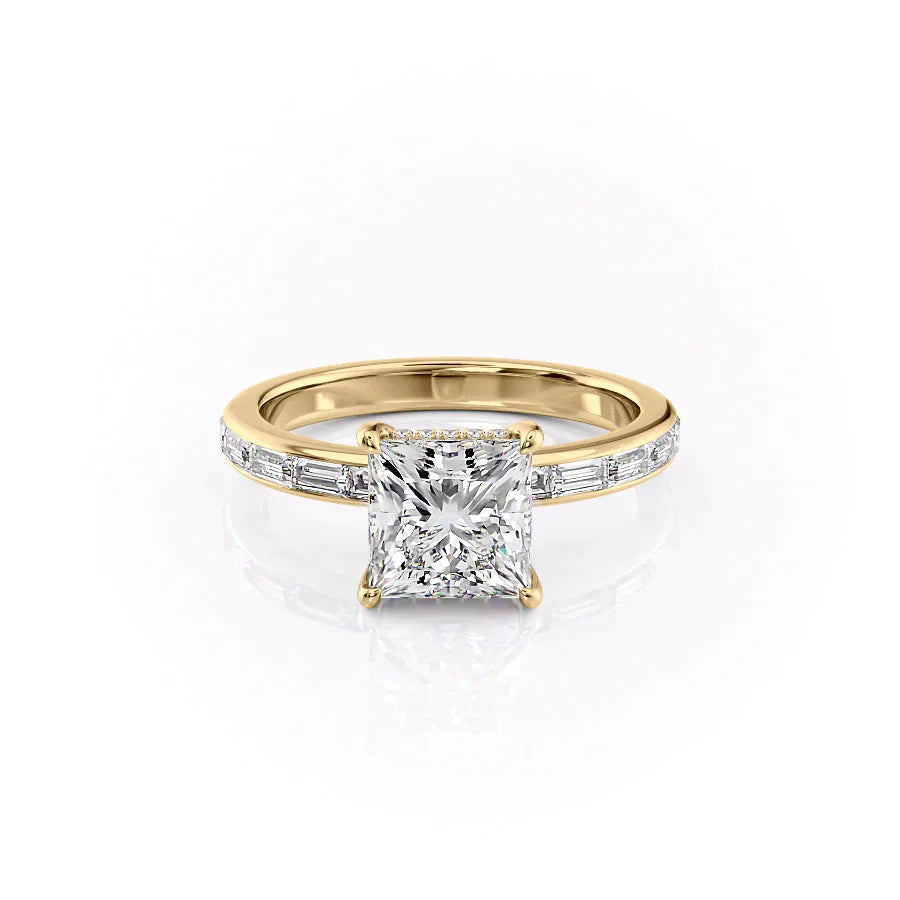 The Jennifer Set With A 3 Carat Princess Lab Diamond