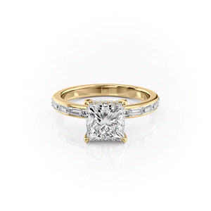 The Jennifer Set With A 1.5 Carat Princess Lab Diamond
