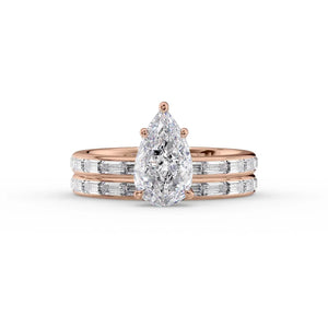 The Jennifer Set With A 1.5 Carat Pear Lab Diamond