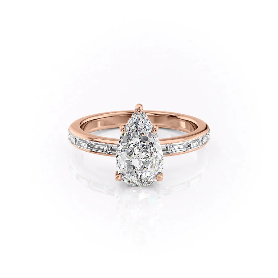 The Jennifer Set With A 5 Carat Pear Moissanite