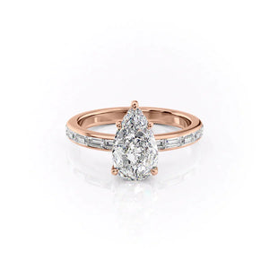 The Jennifer Set With A 5 Carat Pear Moissanite
