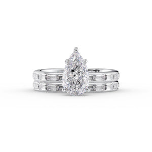 The Jennifer Set With A 3 Carat Pear Lab Diamond