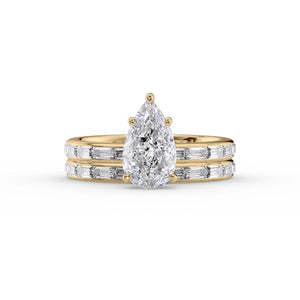 The Jennifer Set With A 2 Carat Pear Lab Diamond