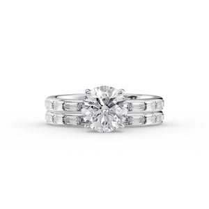 The Jennifer Set With A 1.5 Carat Round Moissanite