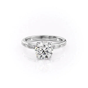 The Jennifer Set With A Round Moissanite