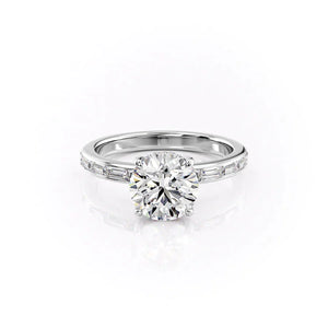 The Jennifer Set With A 4 Carat Round Moissanite