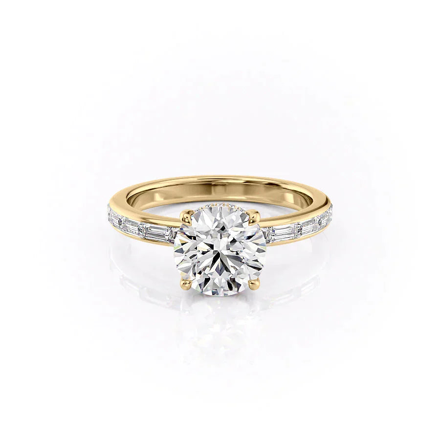 The Jennifer Set With A 2.5 Carat Round Moissanite