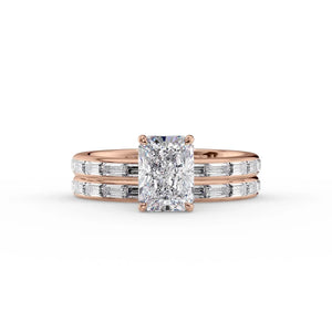 The Jennifer Set With A 2 Carat Radiant Lab Diamond
