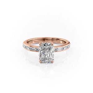 The Jennifer Set With A 2.5 Carat Radiant Lab Diamond