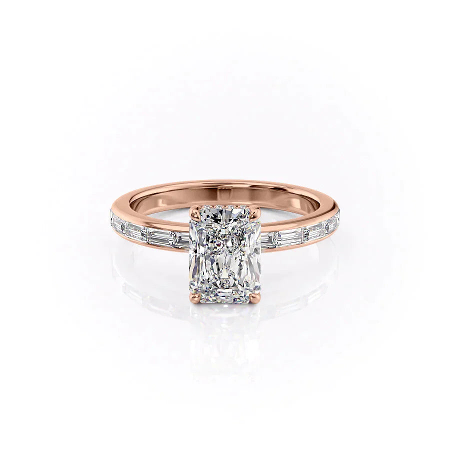 The Jennifer Set With A 1 Carat Radiant Lab Diamond