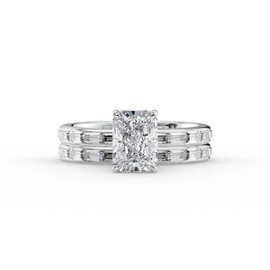 The Jennifer Set With A 2.5 Carat Radiant Moissanite