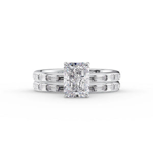 The Jennifer Set With A 3 Carat Radiant Lab Diamond