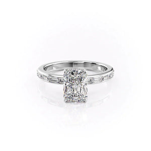 The Jennifer Set With A 3 Carat Radiant Lab Diamond