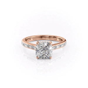 The Monica Set With A 2.5 Carat Cushion Lab Diamond