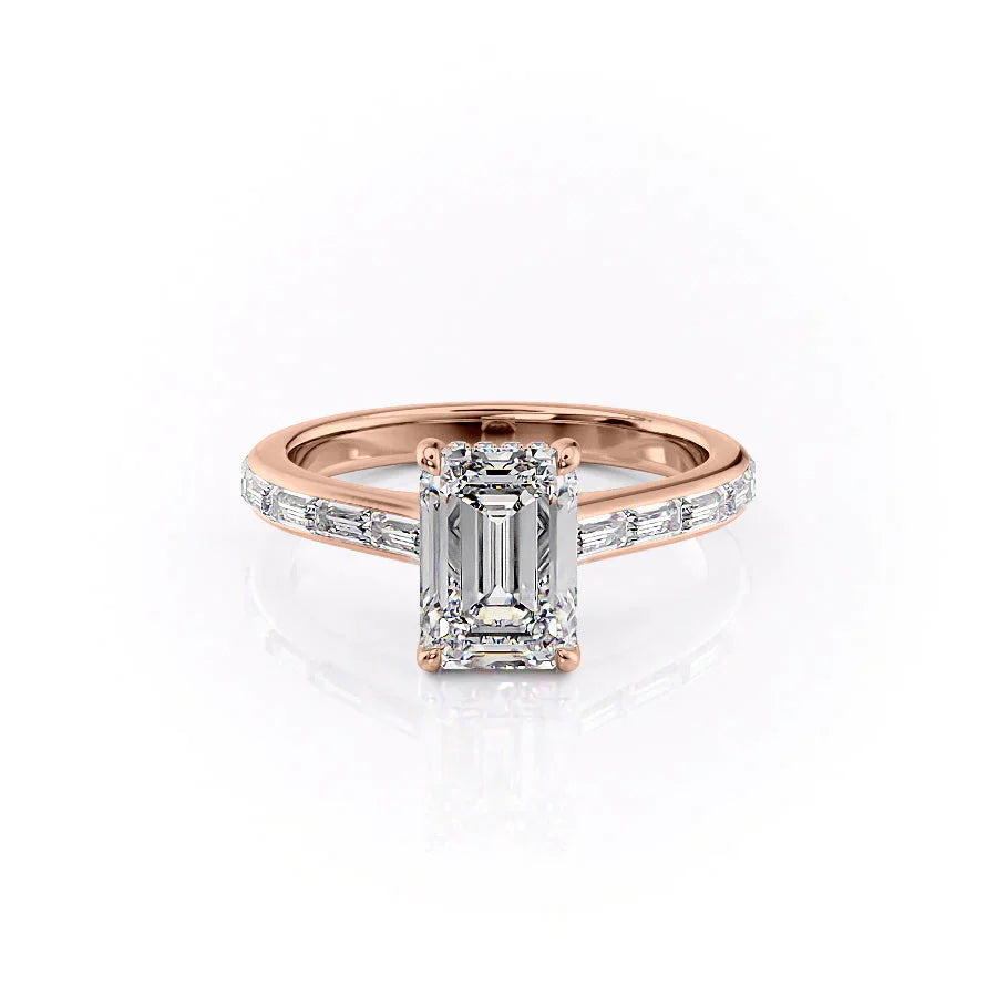 The Monica Set With A 1 Carat Emerald Moissanite
