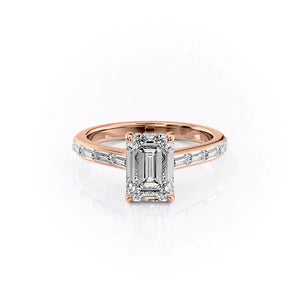 The Monica Set With A 3 Carat Emerald Lab Diamond