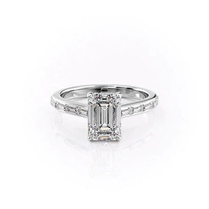 The Monica Set With A 1 Carat Emerald Lab Diamond