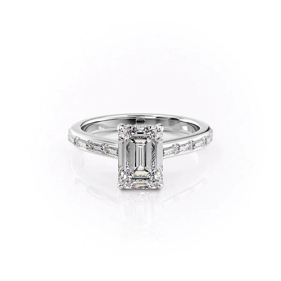 The Monica Set With A 1 Carat Emerald Lab Diamond