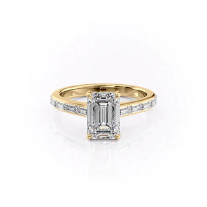 The Monica Set With A 5 Carat Emerald Moissanite