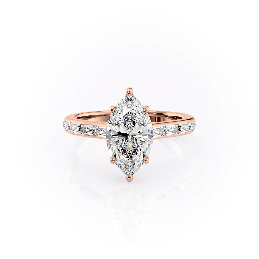 The Monica Set With A 1 Carat Marquise Moissanite