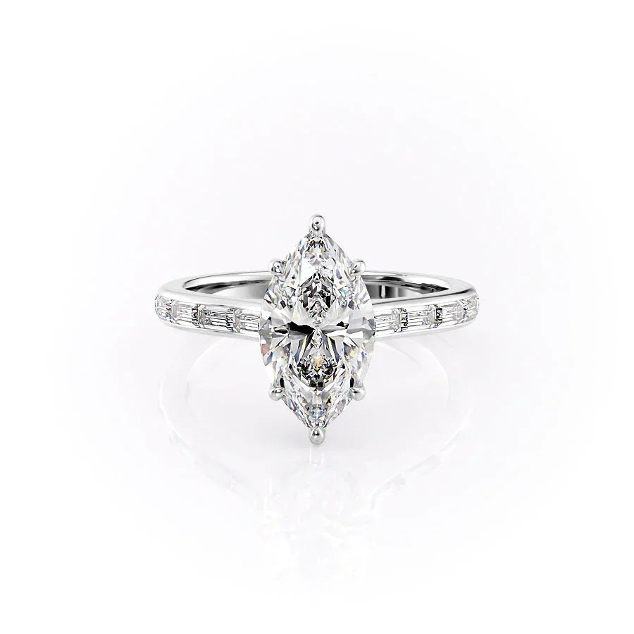 The Monica Set With A 1 Carat Marquise Moissanite