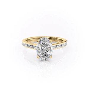 The Monica Set With A 5 Carat Oval Moissanite
