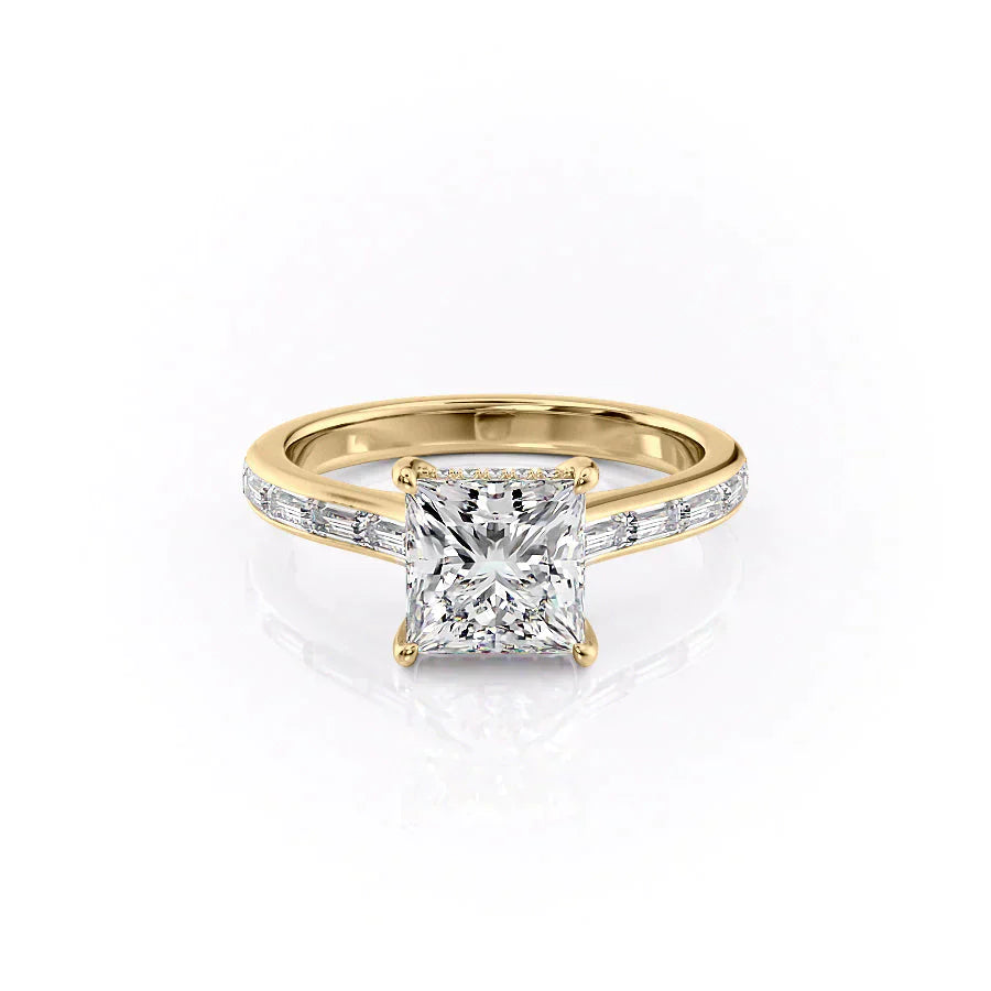 The Monica Set With A 5 Carat Princess Moissanite