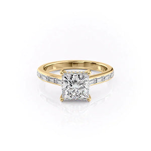 The Monica Set With A 5 Carat Princess Moissanite