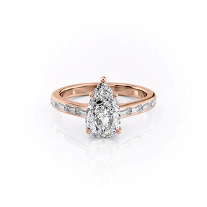 The Monica Set With A 3.5 Carat Pear Moissanite