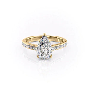 The Monica Set With A 5 Carat Pear Moissanite